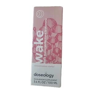 Doseology Wake Lions Mane Mushroom Adaptogen Tincture Exp 04/2026 LOT Of 2